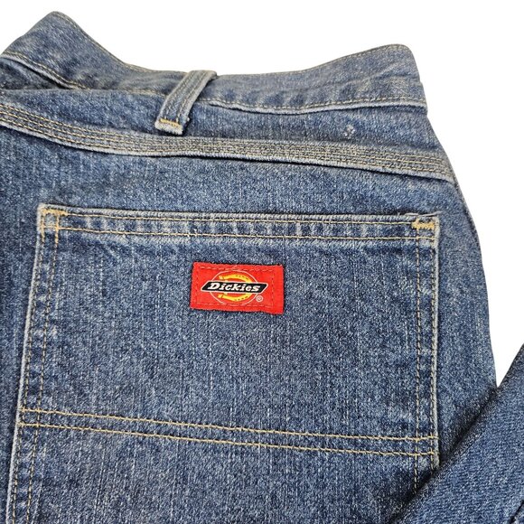 Dickes Mens 38x32 Medium Washed Straight Denim Jeans Workwear Outdoor Rough - Picture 13 of 13